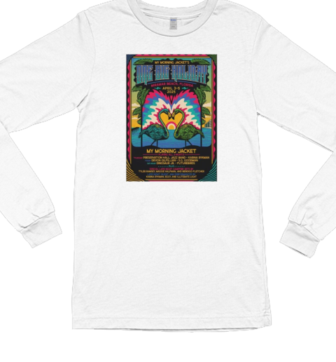 Design My Morning Jacket One Big Holiday Miramar Beach, FL Apr 3 5 2025 Tour Poster T- Long Sleeved T-shirt 