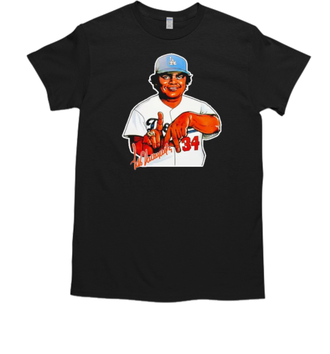 Fernando Valenzuela art baseball signature T-Shirt