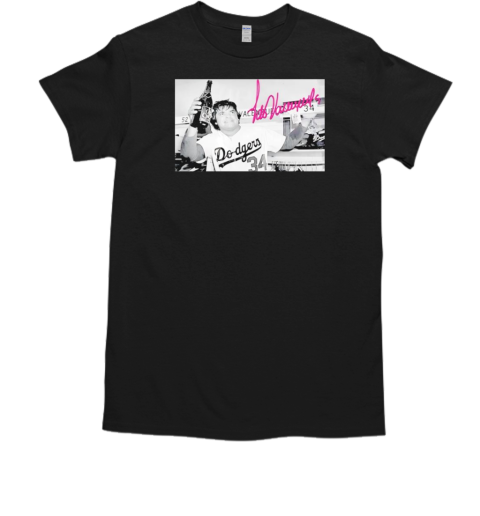 Retro Fernando Valenzuela Picture Baseball T-Shirt