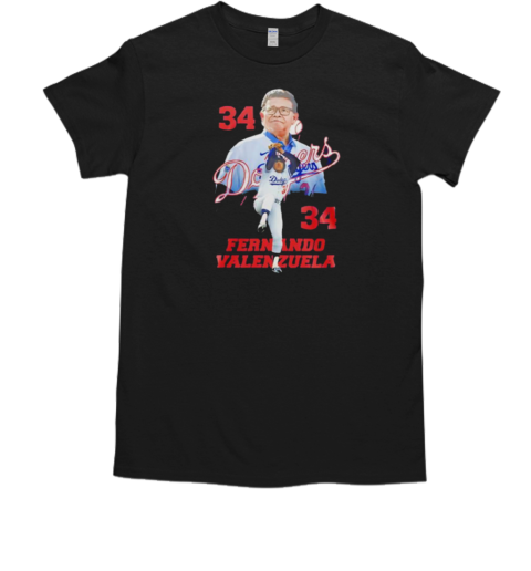 Dodgers Fernando Valenzuela 34 thank you for the memories T-Shirt