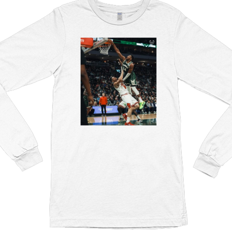 Milwaukee Bucks Giannis Antetokounmpo Frame It Poster T- Long Sleeved T-shirt 