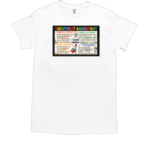 Colourful Teacher And Student Treatment Agreement Poster T-Shirt