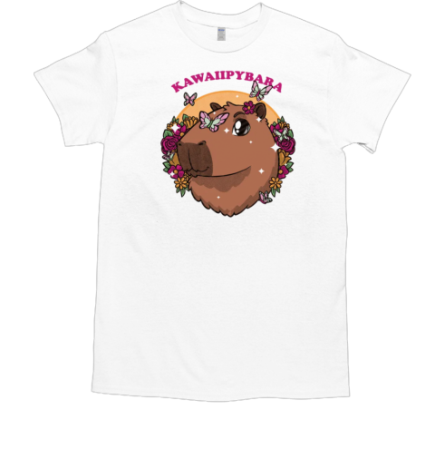 Cute Kawaii Capybara Flower Pet T-Shirt