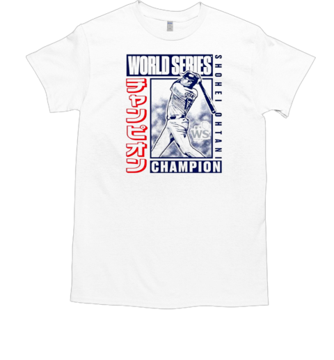 Shohei Ohtani Los Angeles Dodgers 2024 World Series Champions Kanji Swing Baseball T-Shirt Shohei Ohtani Los Angeles Dodgers 2024 World Series Champions Kanji Swing Baseball T-Shirt
