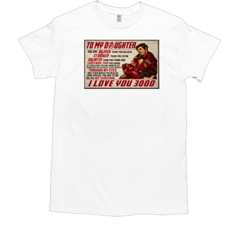 To My Daughter Iron Man Wall Art T-Shirt