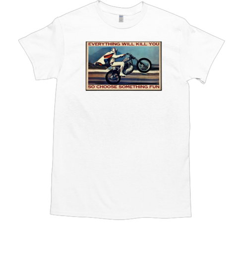 Vintage Motorcycle Evel Knievel Poster T-Shirt