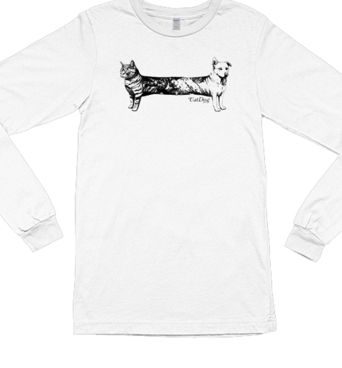 Cat And Dog Make Catdog Long Sleeved T-shirt 