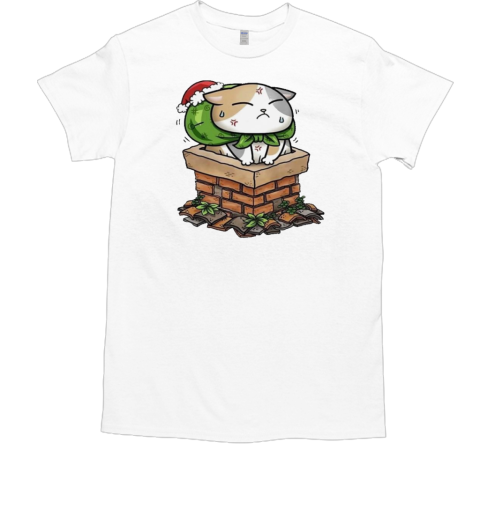 Cat Stuck In Chimney Christmas Classic Men's T-shirt