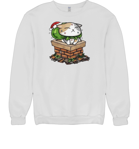 Cat Stuck In Chimney Christmas Unisex Sweatshirt