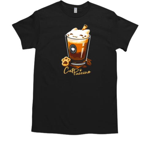 CatPuccino  Kawaii Cat Coffee Drink T-Shirt