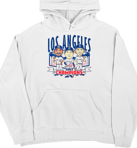 Los Angeles Dodgers baseball world champions caricatures Unisex Hoodie