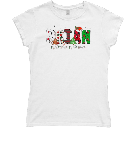 Personalized Christmas Name Brian Classic Women's T-shirt