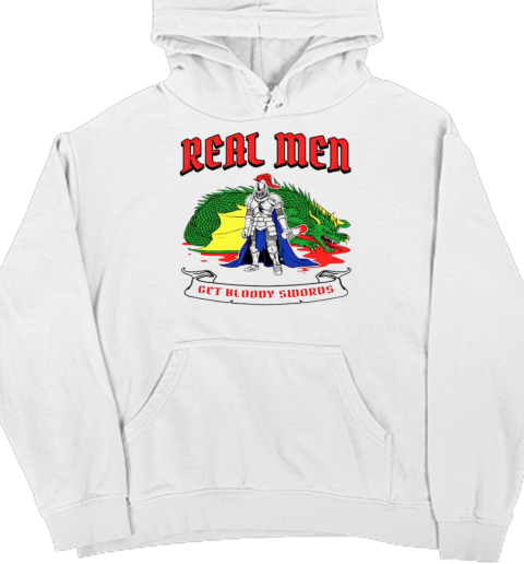 Real men get bloody swords Unisex Hoodie