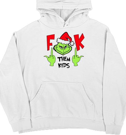 Santa Grinch fuck them kids Christmas 2024 Unisex Hoodie