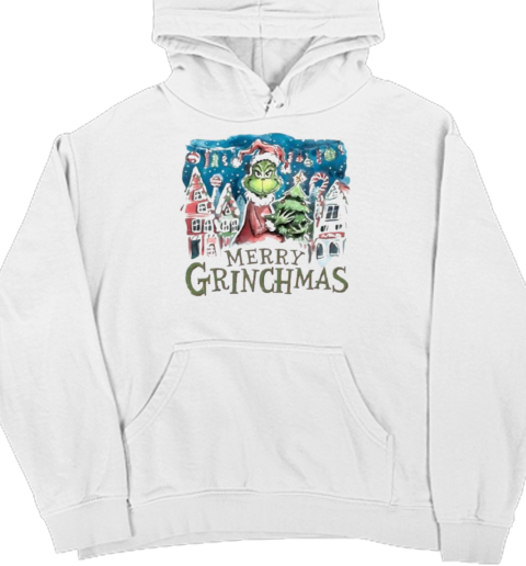 Small Town Christmas Merry Grichmas Retro Christmas Unisex Hoodie