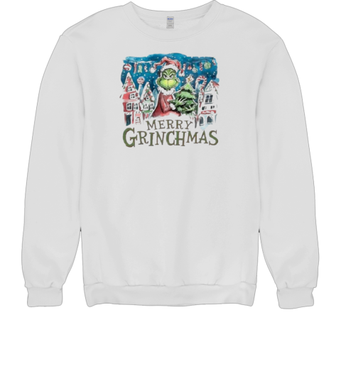 Small Town Christmas Merry Grichmas Retro Christmas Unisex Sweatshirt