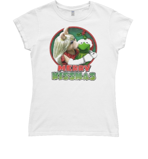 The Muppets Kermit Miss Piggy Merry Kissmas Classic Women's T-shirt