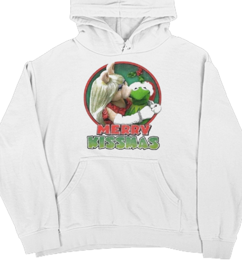 The Muppets Kermit Miss Piggy Merry Kissmas Unisex Hoodie