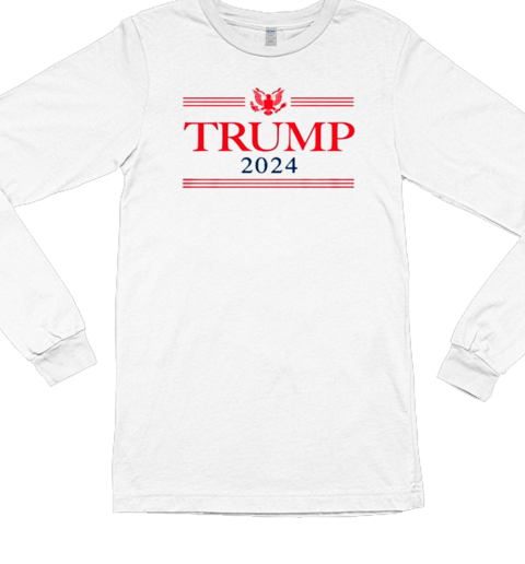 Trump 2024 USA Army Eagle Long Sleeved T-shirt 