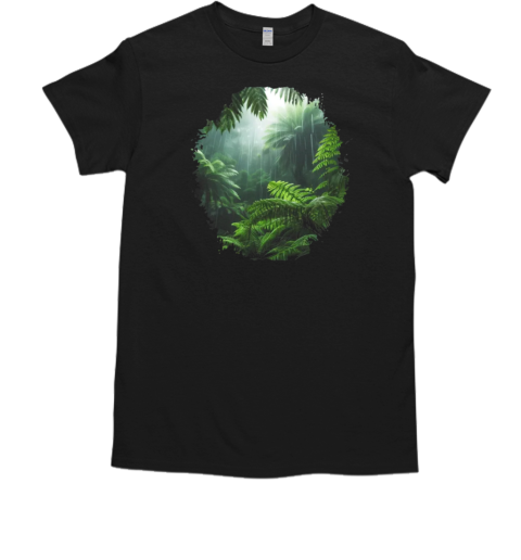 Lush Ferns in the Rain T-Shirt