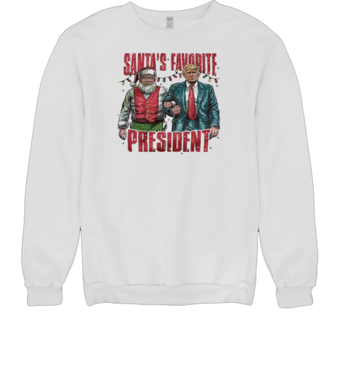 Santa's Favorite President Humorous Trump Christmas 2024 Unisex Sweatshirt