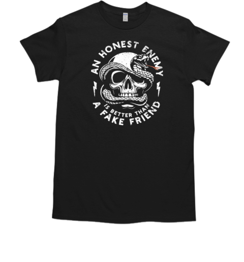 Wisdom Skull Honest Enemies T-Shirt