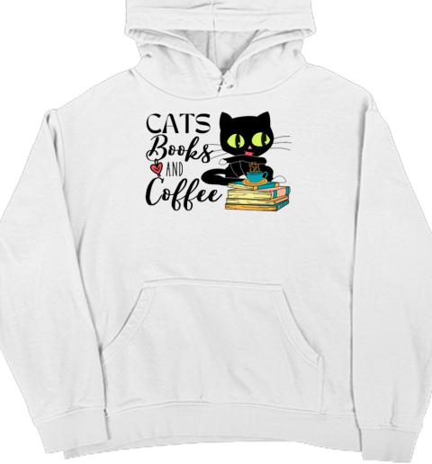 Cats Books and Coffee Unisex Hoodie