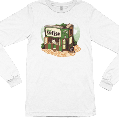 Coffeeshop Cats Bookstore by Tobe Fonseca Long Sleeved T-shirt 