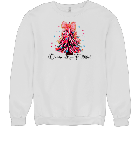 Come all ye faithful glitter Christmas tree Unisex Sweatshirt