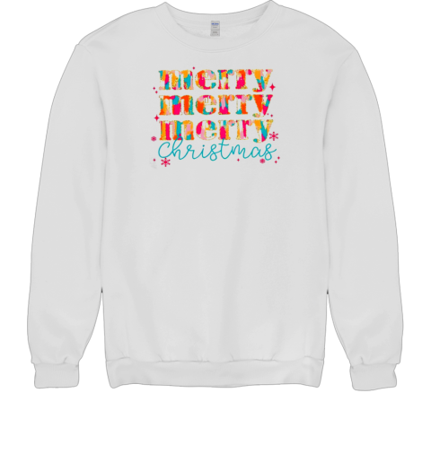 Glitter Brushstroke Merry Christmas Unisex Sweatshirt