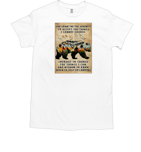 Dictionary Theme Camping Bear T-Shirt