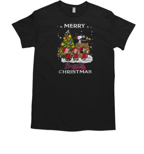 2024 Atlanta Braves Snoopy And Friends Merry Christmas T-Shirt