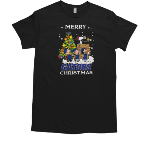 2024 Florida Gators Snoopy And Friends Merry Christmas T-Shirt