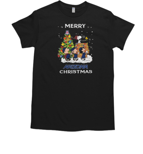 Arizona Wildcats X Snoopy And Friends Merry Christmas 2024 T-Shirt