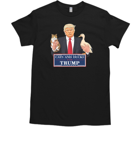 Cats And Ducks For Trump President 2024 T-Shirt