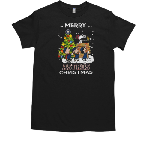 Houston Astros X Snoopy And Friends Merry Christmas 2024 T-Shirt