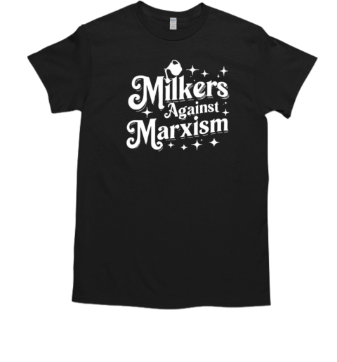 Krissy Meowmom wearing milkers against marxism T-Shirt