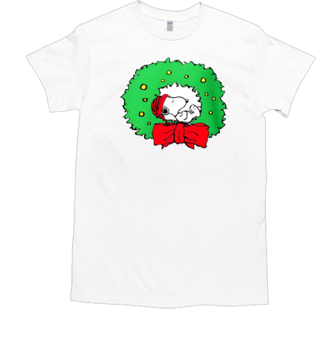 Snoopy Christmas wreath T-Shirt