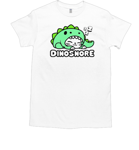 Dinosnore Cute Kawaii Cat in a T Rex Costume T-Shirt