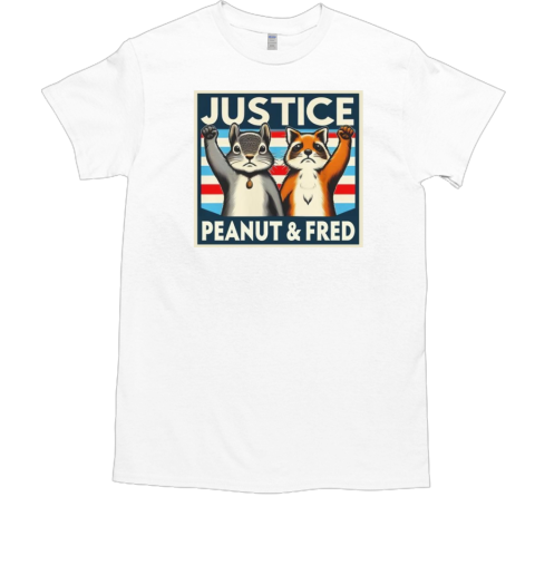 Justice For Peanut The Squirrel And Fred Fight 2024 T-Shirt