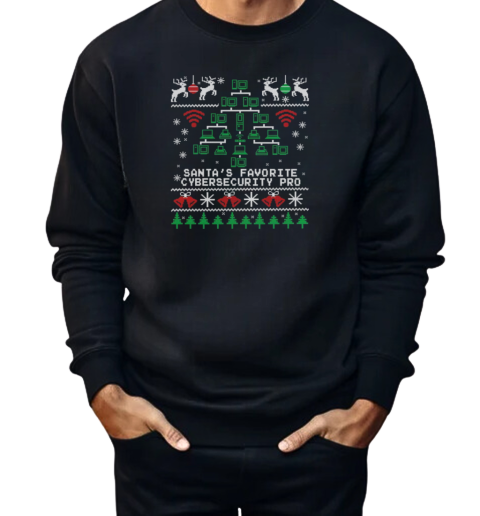 Santa's Favorite Cybersecurity Pro Ugly Christmas Unisex Sweatshirt