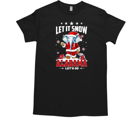 Big Al let is snow let's go Alabama Crimson Tide Christmas T-Shirt