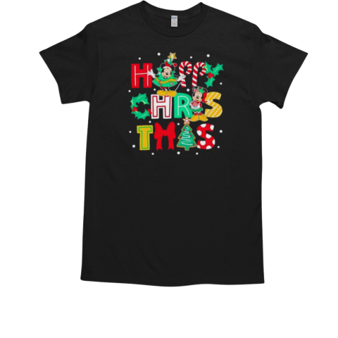 Disney Mickey And Minnie Happy Christmas T-Shirt