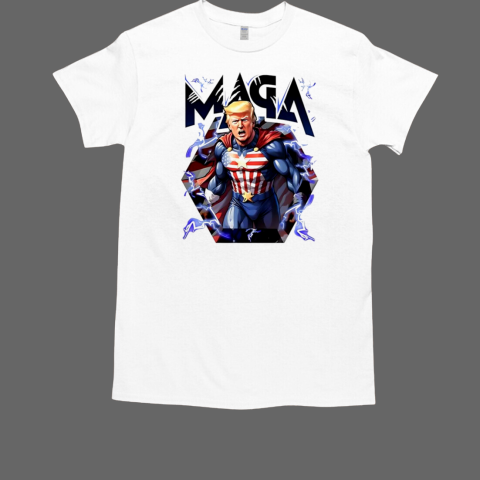 Donald Trump Captain MAGA superhero T-Shirt