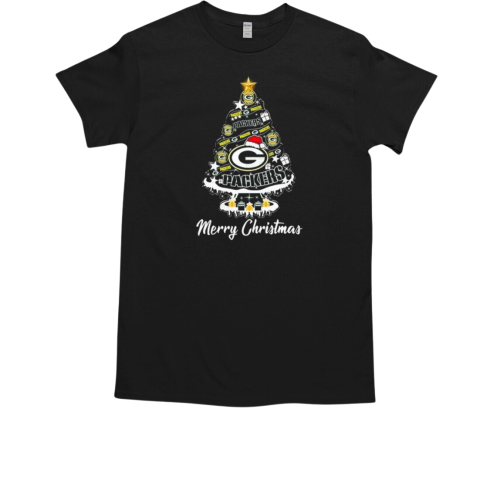 Green Bay Packers Merry Christmas Tree 2024 T-Shirt