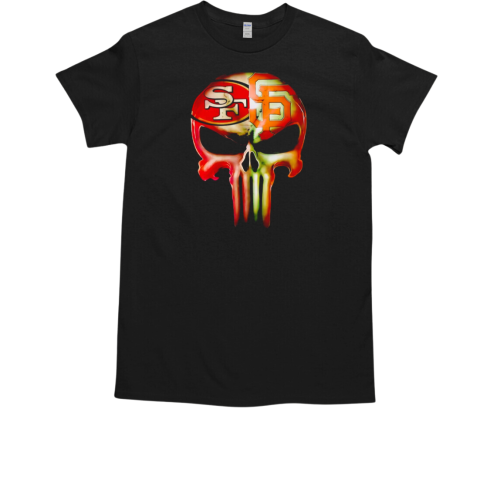 San Francisco 49ers x San Francisco Giants fans skull T-Shirt