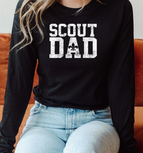 Scouting Dad Tee Camping Father Long Sleeved T-shirt 