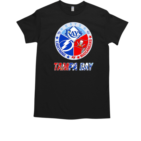 Tampa Bay sports teams Rays x Buccaneers x Lightning logo T-Shirt