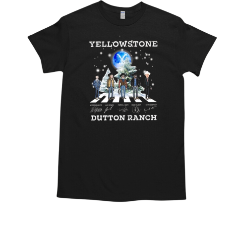 Yellowstone Dutton Ranch Walking Christmas Signatures 2024 T-Shirt