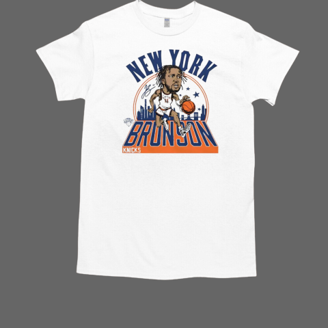 Jalen Brunson New York Knicks caricature signature T-Shirt